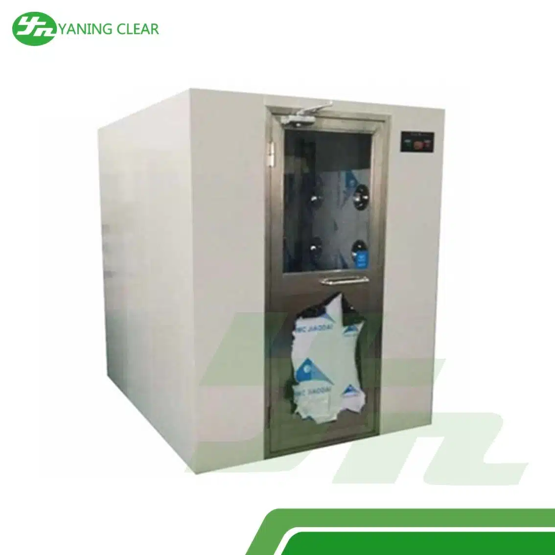 1.1kw Stainless Steel Cleanroom Air Shower With Air Interlocked System (3) Air shower stainless steel untuk ruang bersih