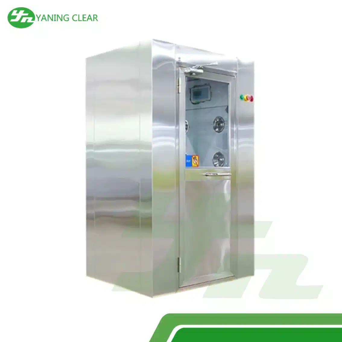 2 Blow Sides Cleanroom Air Shower Unit Stianless Steel 304 With Combination Lock (2) Air shower stainless steel tiupan dua sisi untuk ruang bersih