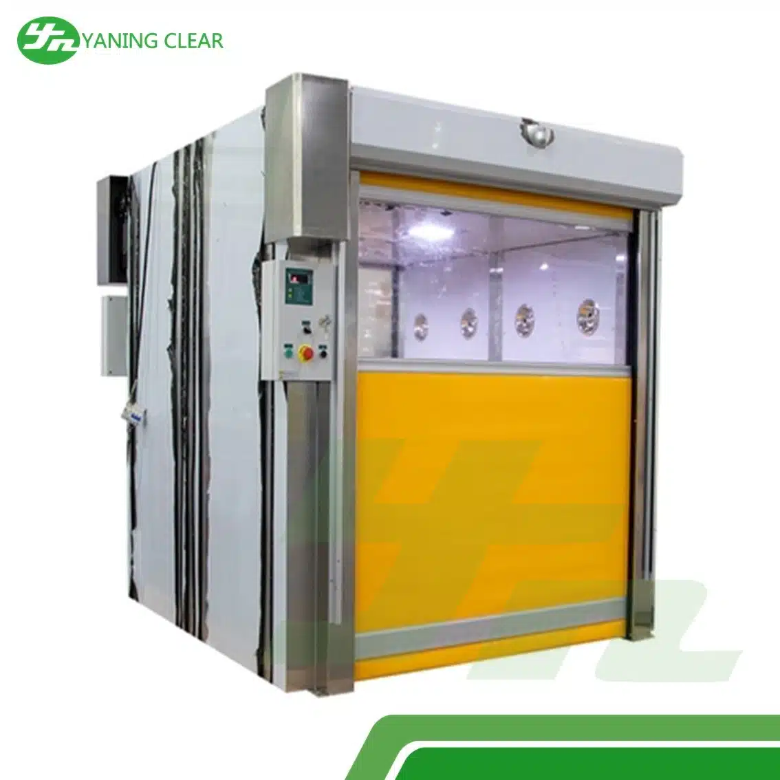 Automatic Induction Cleanroom Air Shower 27mS Air Velocity SUS304 Stainless Steel (4) Air shower stainless steel SUS304 berkeran sensor otomatis kecepatan 27 m/detik untuk ruang bersih