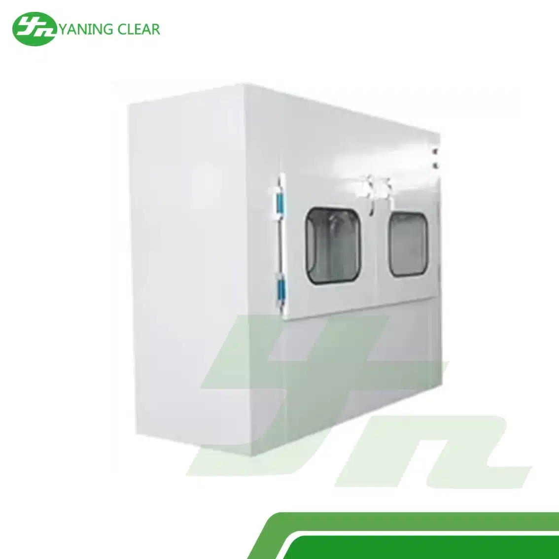 Double Doors Air Shower Pass Box Hepa (4) Pass box daun pintu ganda untuk ruang bersih