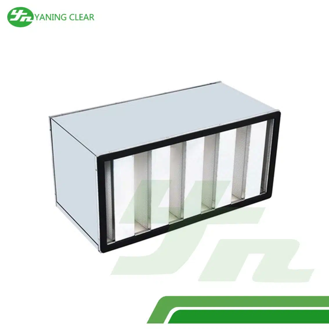 Galvanized Frame Mini Pleat HEPA Filter V Bank HEPA Filter For Clean Room (1)