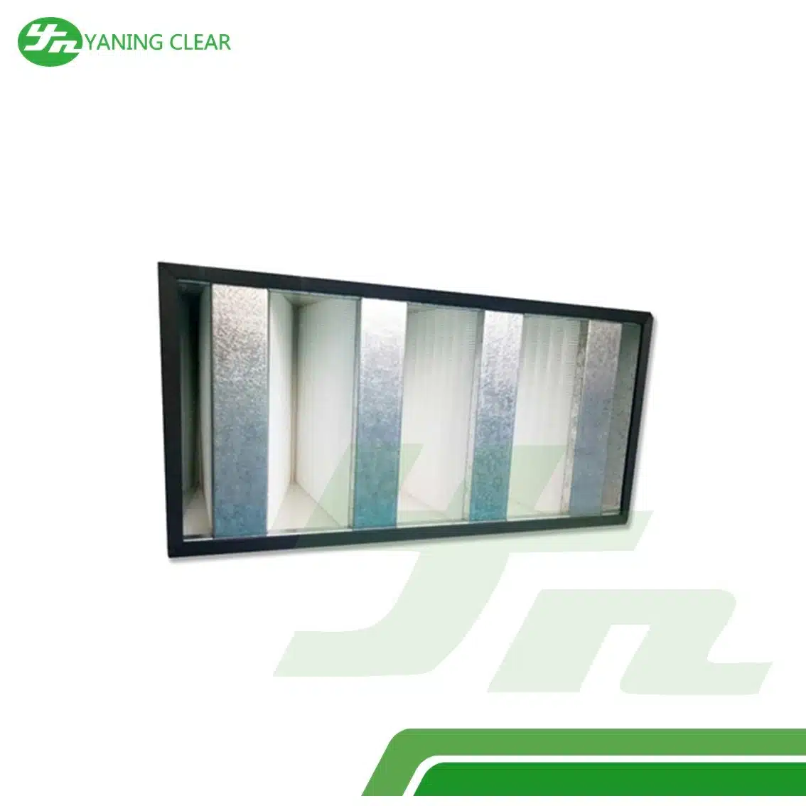 Galvanized Frame Mini Pleat HEPA Filter V Bank HEPA Filter For Clean Room (2)