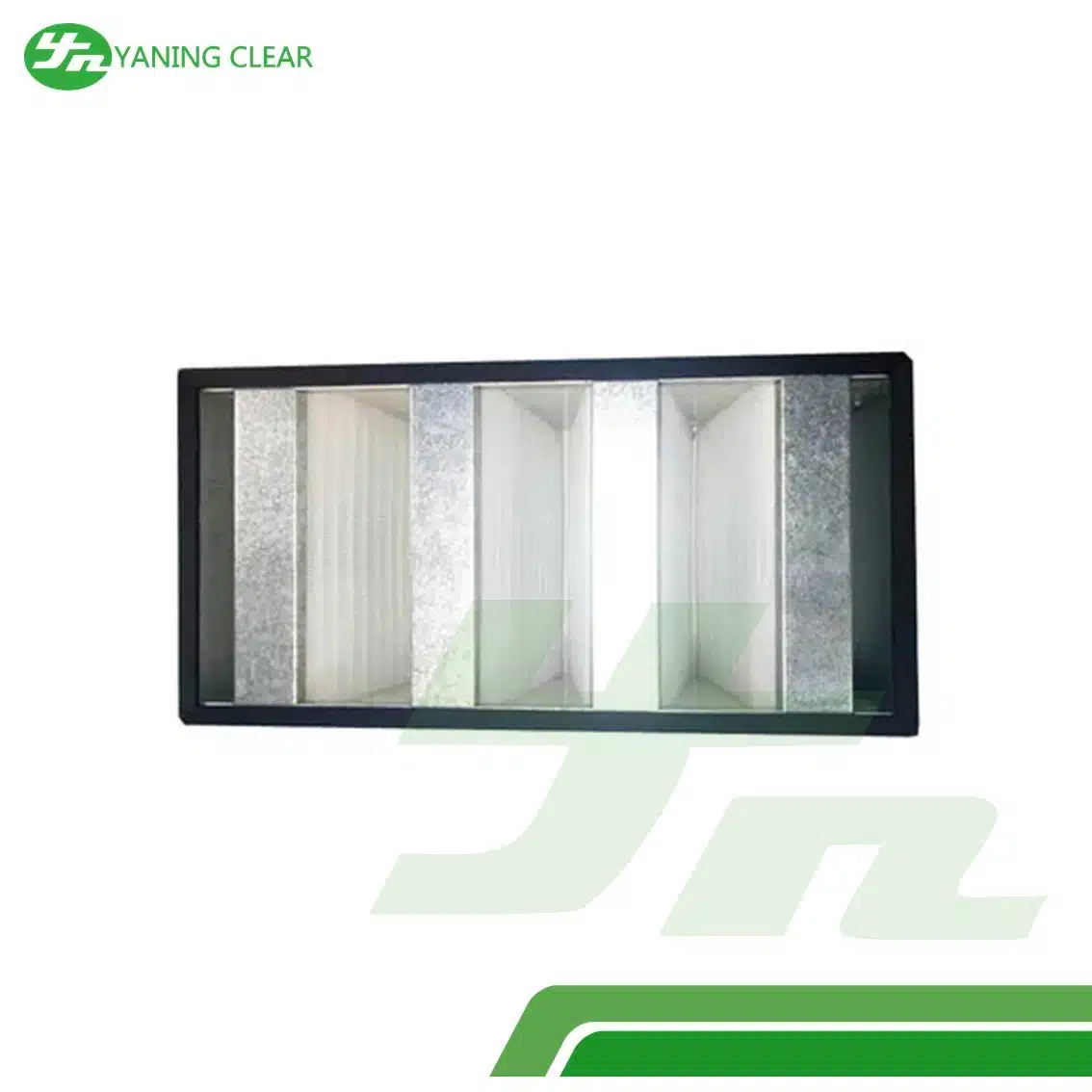 Galvanized Frame Mini Pleat HEPA Filter V Bank HEPA Filter For Clean Room (3)
