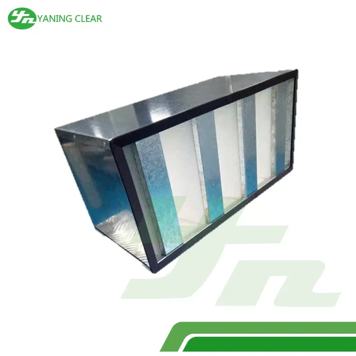 Galvanized Frame Mini Pleat HEPA Filter V Bank HEPA Filter For Clean Room (4)