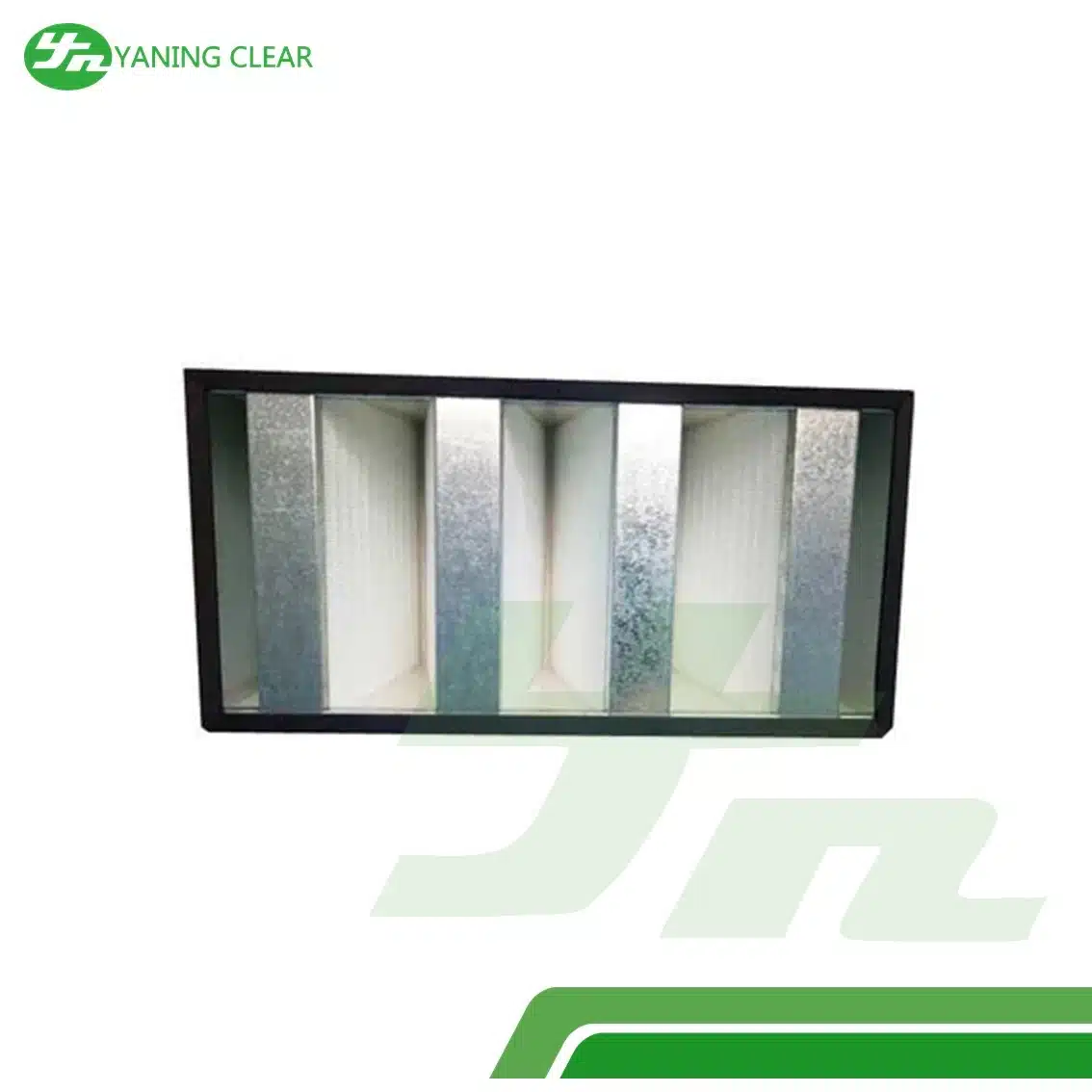 Galvanized Frame Mini Pleat HEPA Filter V Bank HEPA Filter For Clean Room (5)