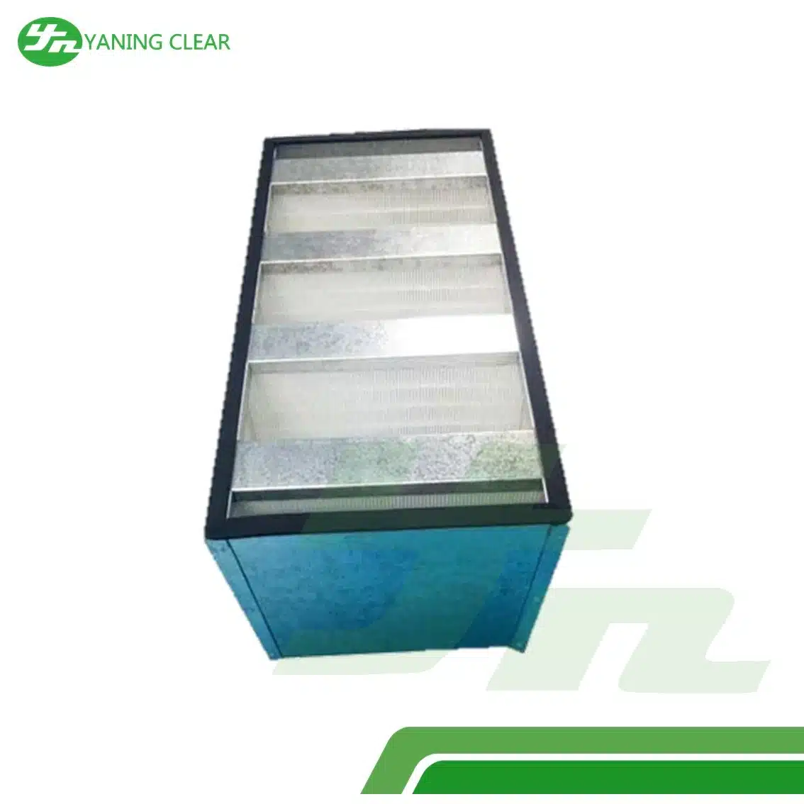 Galvanized Frame Mini Pleat HEPA Filter V Bank HEPA Filter For Clean Room (6) HEPA filter baja galvanis media mini-pleat untuk ruang bersih