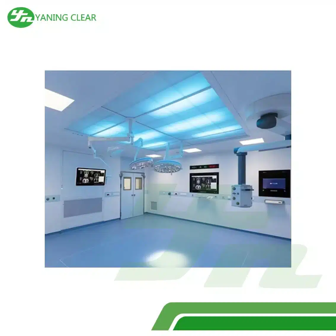 Glass Wall Operating Room ISO 7 Modular Operating Clean Room Customized Design (5) Ruang bersih (cleanroom) ukuran custom sistem modular standar ISO 7