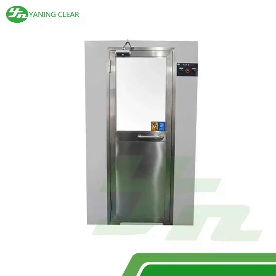 HEPA Stainless Steel Air Shower UV Sterilization Electronic Interlocking (2)_result Air shower stainless steel dilengkapi lampu UV untuk industri elektronik