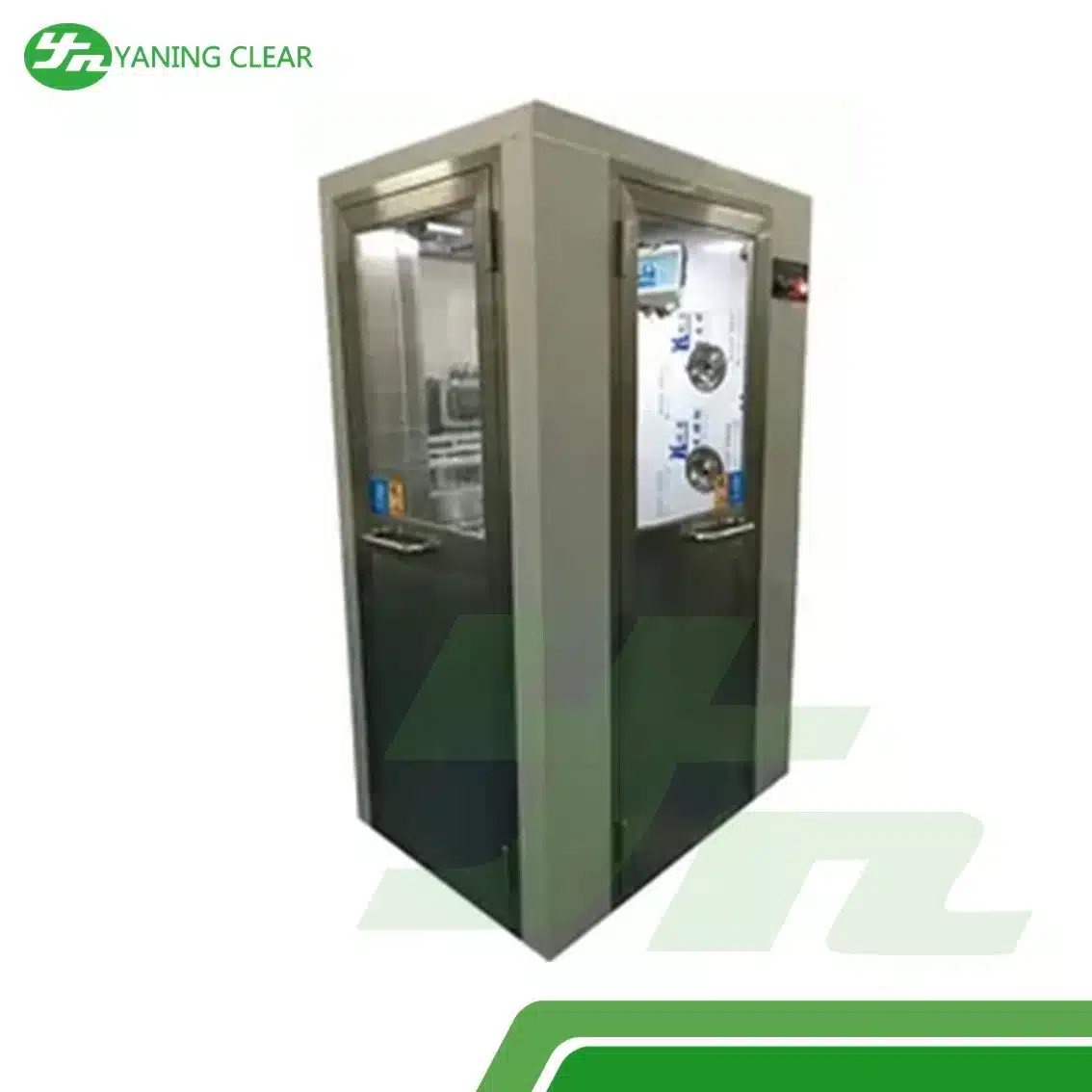L Turn Angle Cleanroom Air Shower Custom Veer Size For Special Clean Space (2) Air shower konfigurasi sudut L untuk ruang bersih