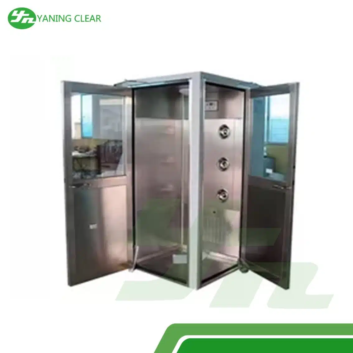 L Type Cleanroom Air Shower Stainless Steel Body For Electronics Factory (2) Air shower stainless steel untuk industri elektronik