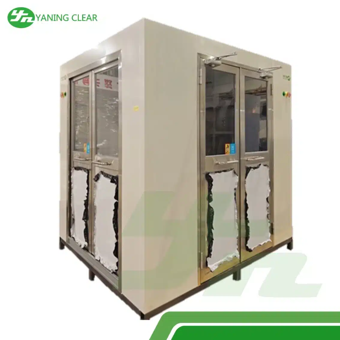 LCD Time Display Clean Room Air Shower , Stainless Steel Dust Free Room (3) Air shower stainless steel berlayar LCD bebas debu untuk ruang bersih