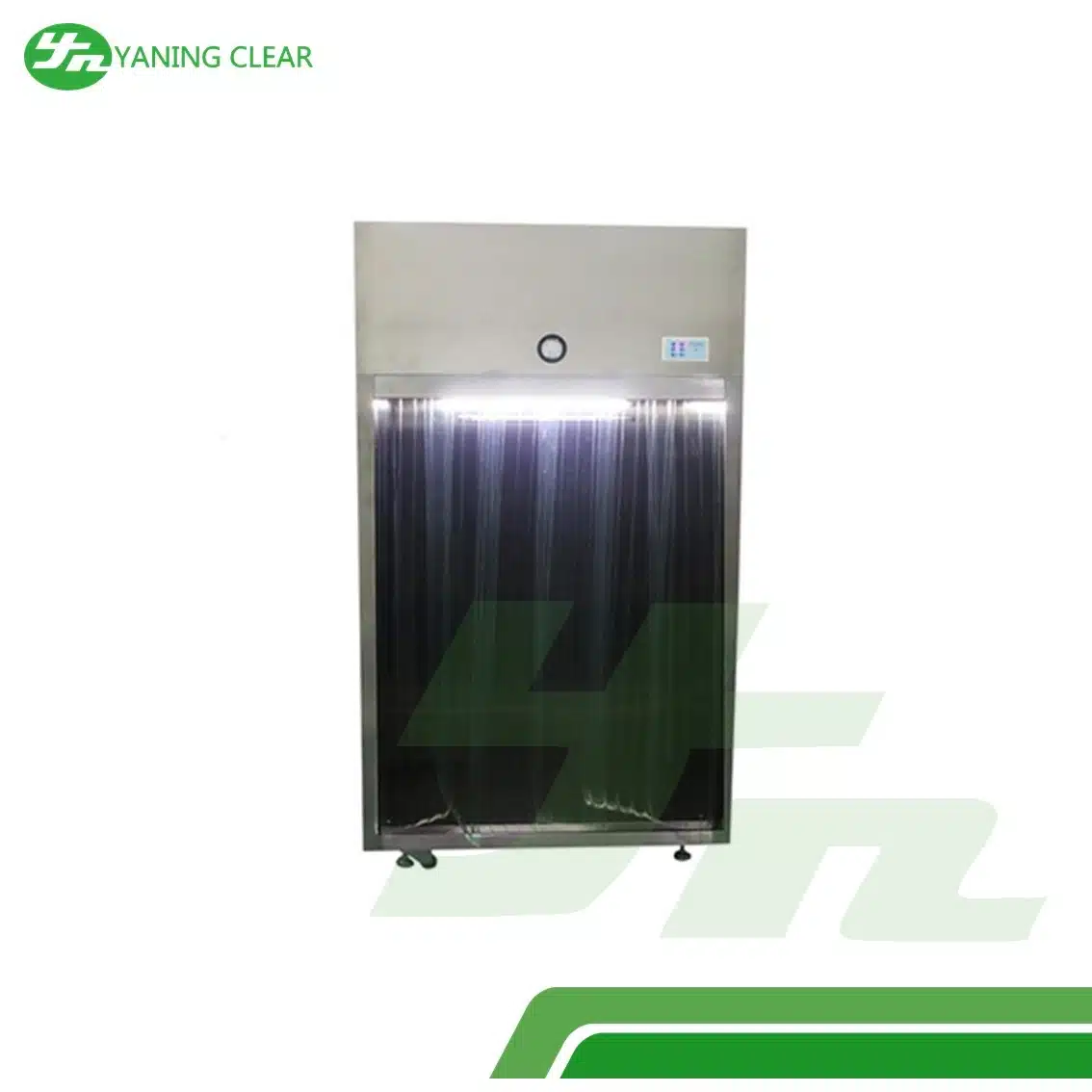 Laminar Flow Clean Room Garment Cabinet Wardrobe 304 Stainless Steel Low Noise (3) Lemari penyimpanan pakaian cleanroom stainless steel SUS304 beroperasi senyap