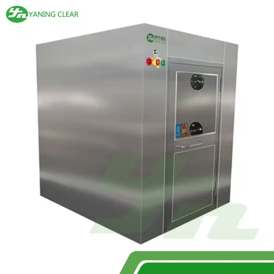 Optoelectronic Display SUS304 Decontamination Air Shower 27ms (2) Air shower stainless steel SUS304 untuk dekontaminasi kecepatan 27 m/detik