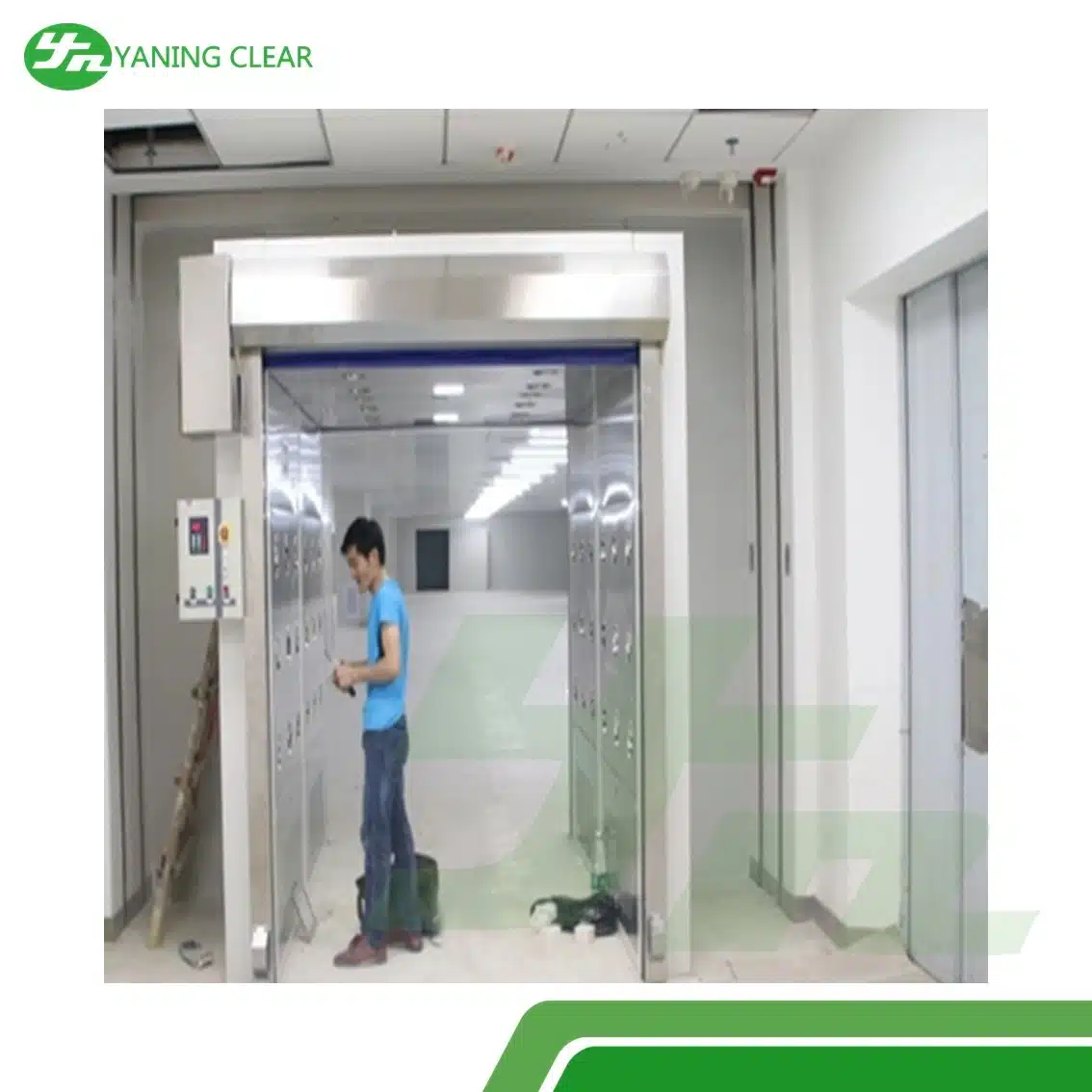 PVC Shutter Door 27mS Cargo Air Shower Tunnel EVA Sealing Stainless Steel (3)