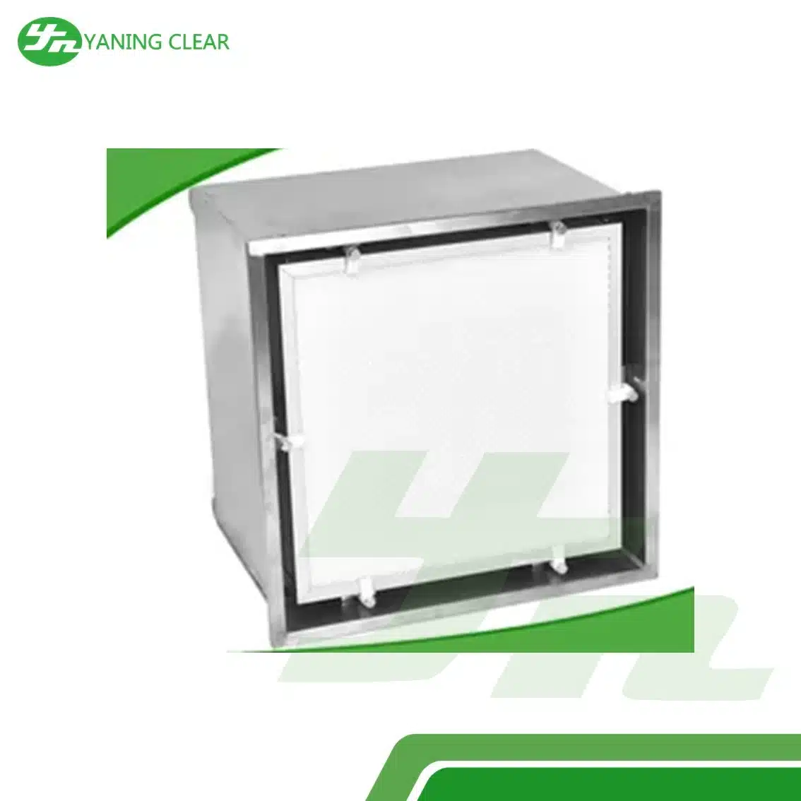 Powder Coat Steel Hepa Terminal Box With Smooth Diffuser Plate And Liquid Seal Hepa Filter (2) HEPA filter bersil kedap berpelat difuser permukaan halus