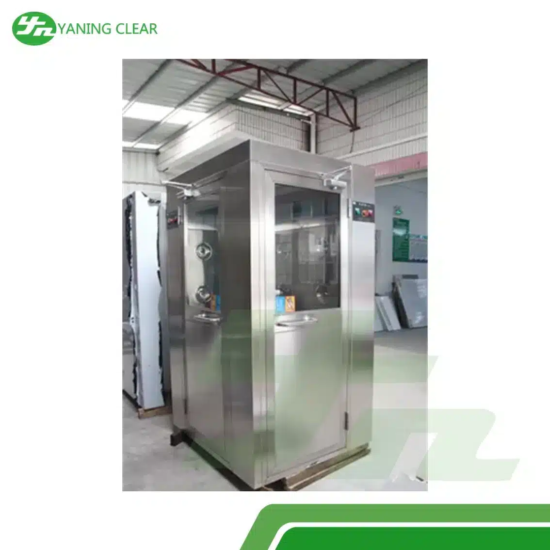 Right Left Turn Door L Type Cleanroom Air Shower Photoelectric Sensor 25ms (2) Air shower berkeran sensor otomatis kecepatan 25 m/detik untuk ruang bersih