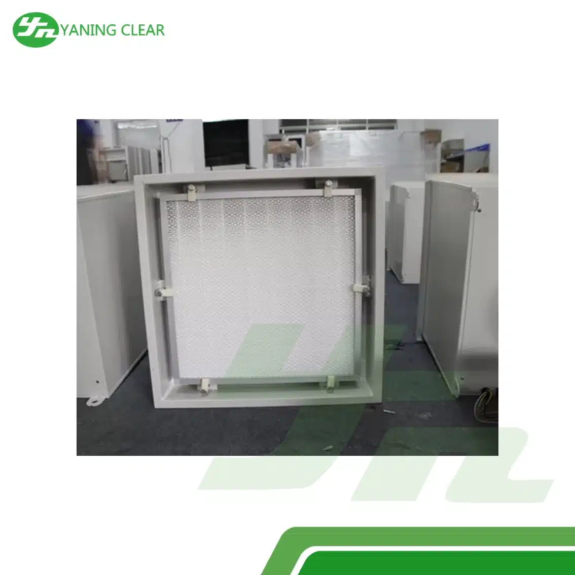 Round Duct 250mm Clean Room Hepa Filter Box H12 Disposable (5) Terminal HEPA box media sekali pakai filter H12 untuk ruang bersih