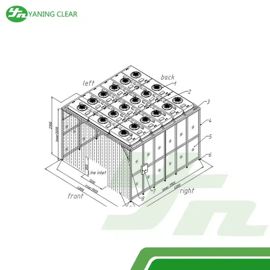 SUS304 Class 1000 Pharmacy Clean Room Modular Construction Convenient Movement (4)_result