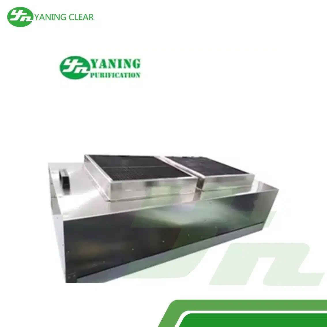 Stainless Steel Cleanroom Ffu , Ceiling Mounted Hepa Filter Unit With Double Fan (2) Fan filter unit (FFU) stainless steel pemasangan plafon untuk ruang bersih