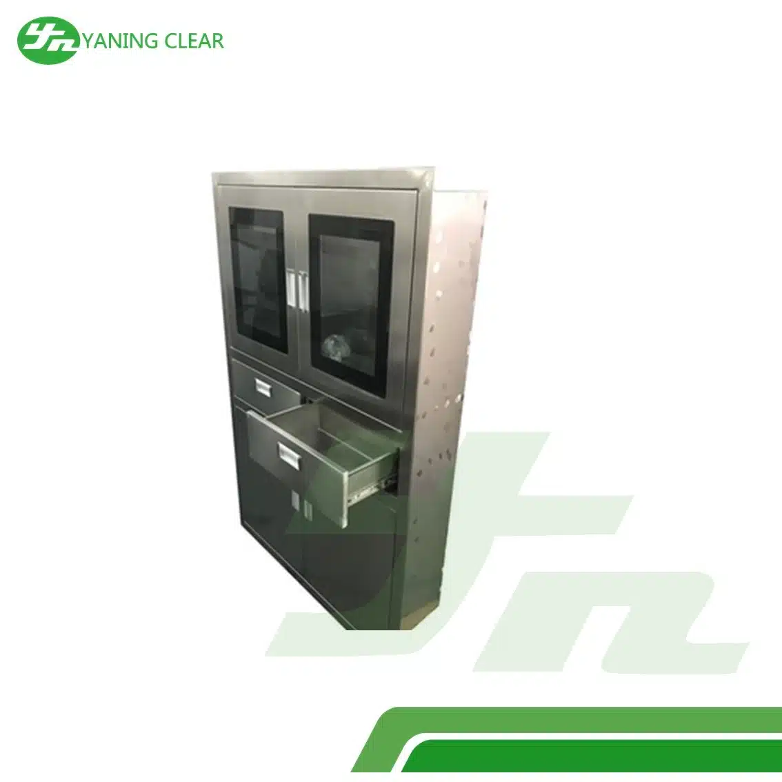 Stainless Steel Hospital Medicine Cabinet Instrument Cupboard With Two Drawer (4) Lemari instrumen medis stainless steel untuk rumah sakit
