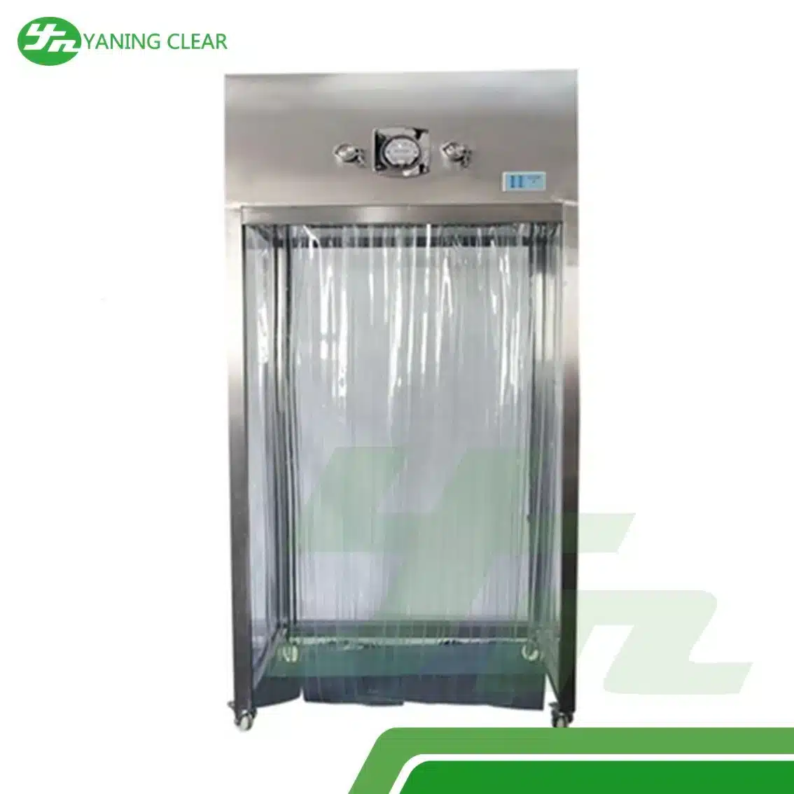 Stainless Steel Laminar Air Flow System Sampling Booth With Antistatic Curtain Door (2) Sampling booth stainless steel antistatik untuk ruang bersih