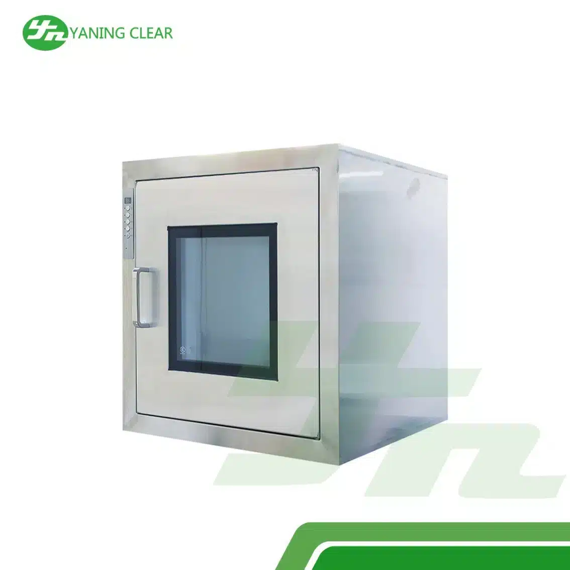 YANING ISO Cleanroom Pass Box Stainless Steel Static Pass Box With Embedded Door (3)