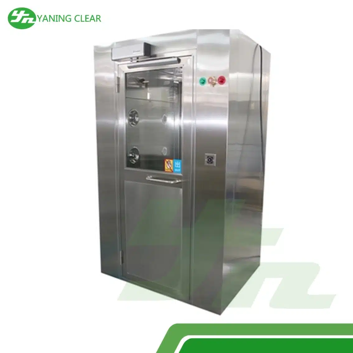 YANING Mechanical Electronic Interlock Facial Recognition Clean Room Automatic Double Door Airtight Air Shower Room (1)