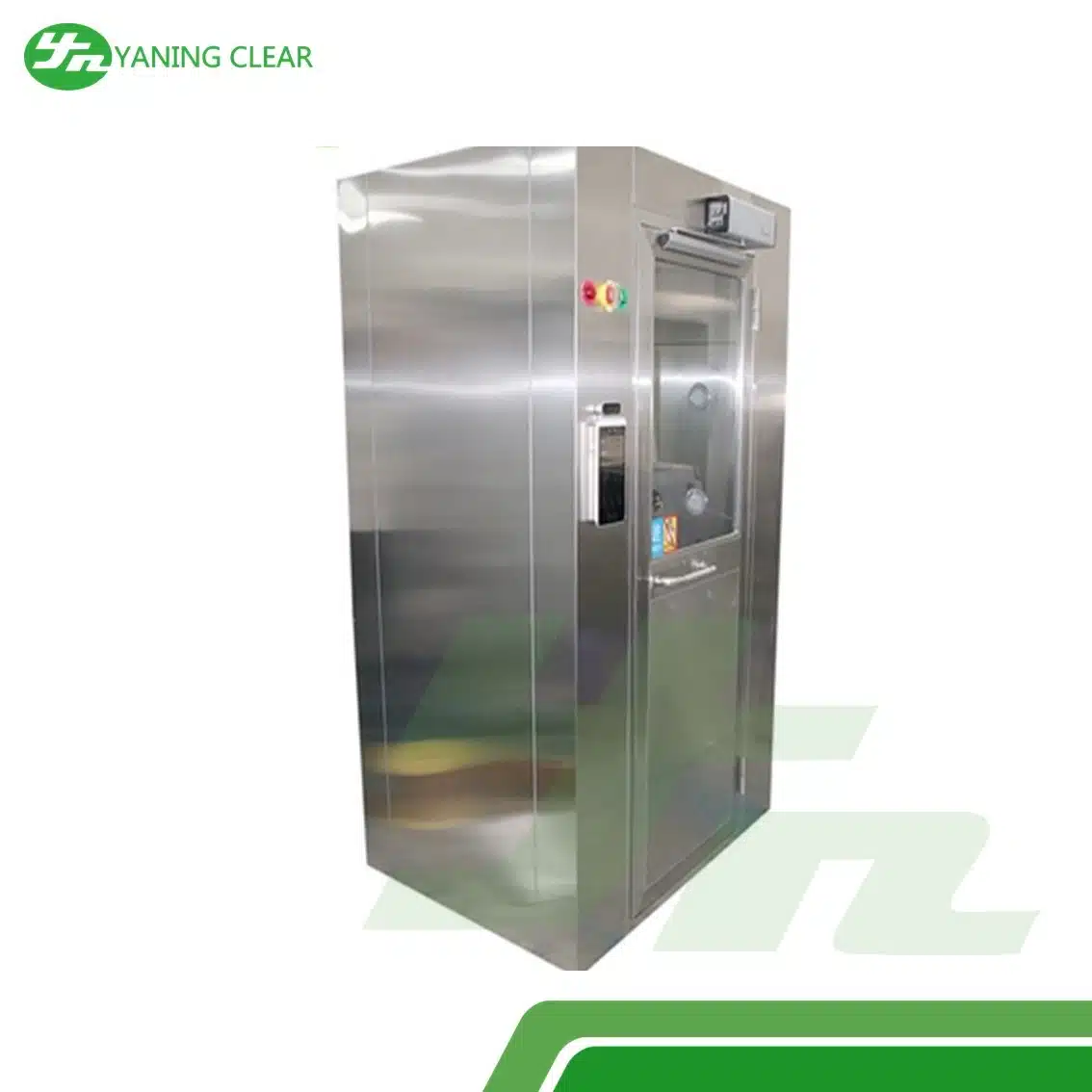 YANING Mechanical Electronic Interlock Facial Recognition Clean Room Automatic Double Door Airtight Air Shower Room (4)