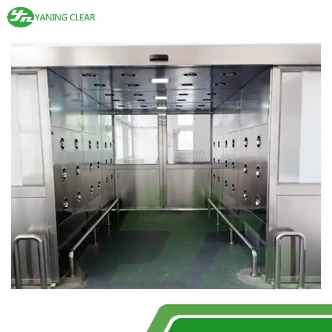 Yaning GMP Stainless Steel Cleanroom Air Shower with Air Velocity of 22-27mS and 380V50Hz Equipment Power Parameter (1)