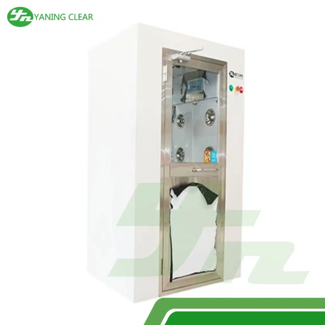 Yaning GMP Stainless Steel Cleanroom Air Shower with Air Velocity of 22-27mS and 380V50Hz Equipment Power Parameter (4) Air shower stainless steel standar GMP kecepatan 27 m/detik untuk ruang bersih