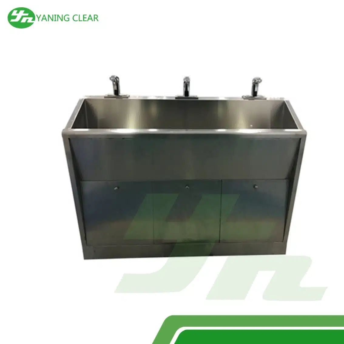 3 Person Multi Station Hand Wash Sinks , Industrial Stainless Steel Sink (2) Scrub sink cuci tangan stainless steel untuk pabrik
