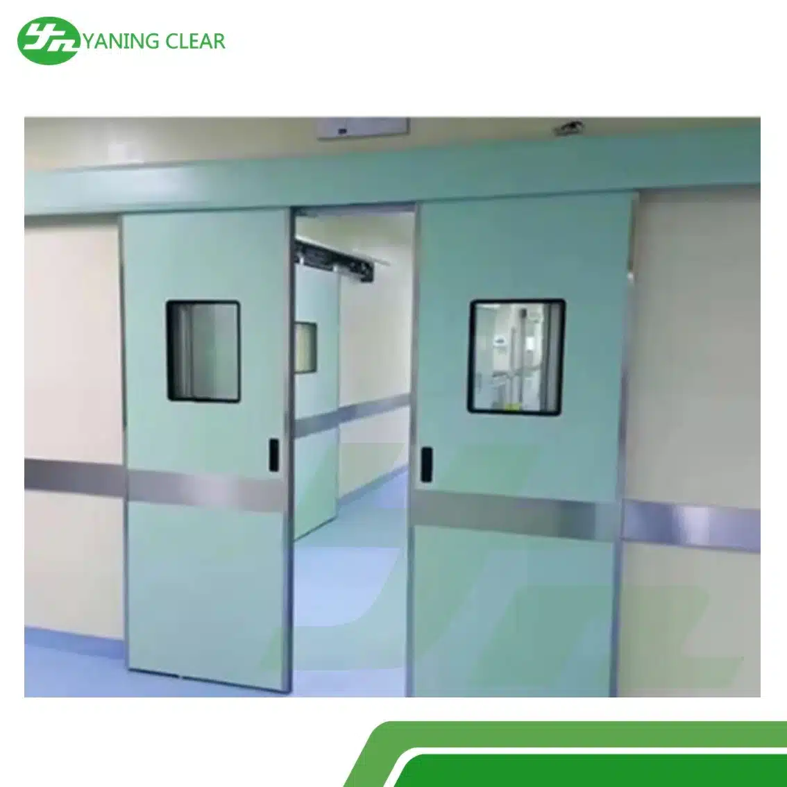 Airtight Single Leaf Automatic Sliding Door For Cleanroom And Hospital (2) Pintu sliding berpintu geser otomatis daun tunggal untuk rumah sakit
