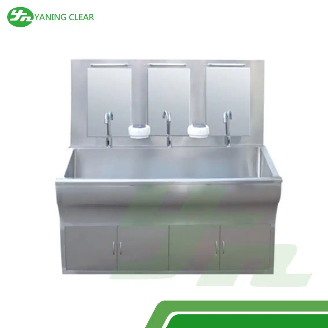 Hospital Foot Operated Hand Wash Sink Stainless Steel 304 Maretial With Soap Box (1)