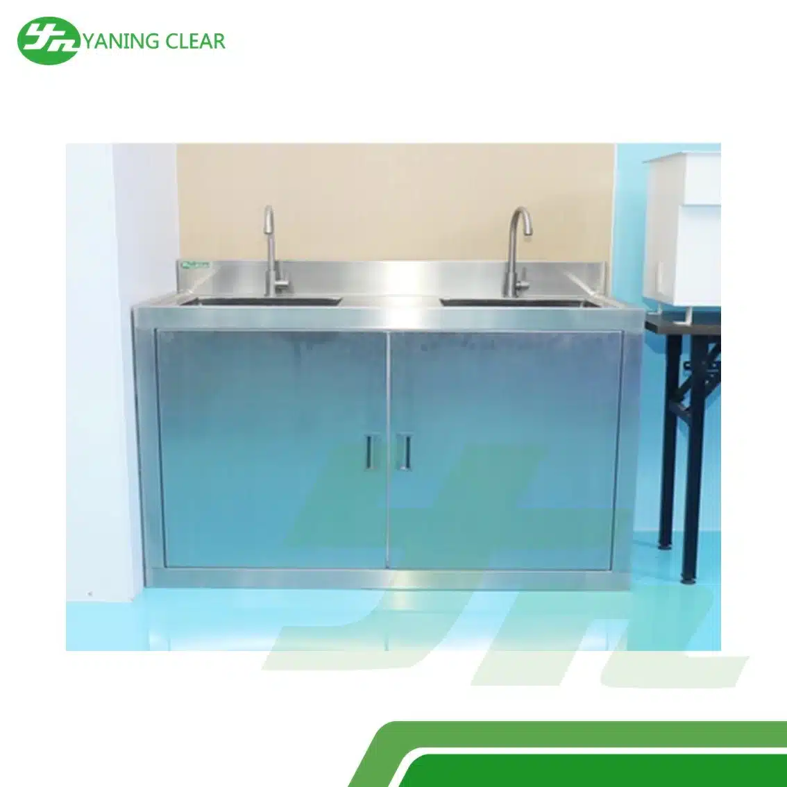Hospital Foot Operated Hand Wash Sink Stainless Steel 304 Maretial With Soap Box (2)