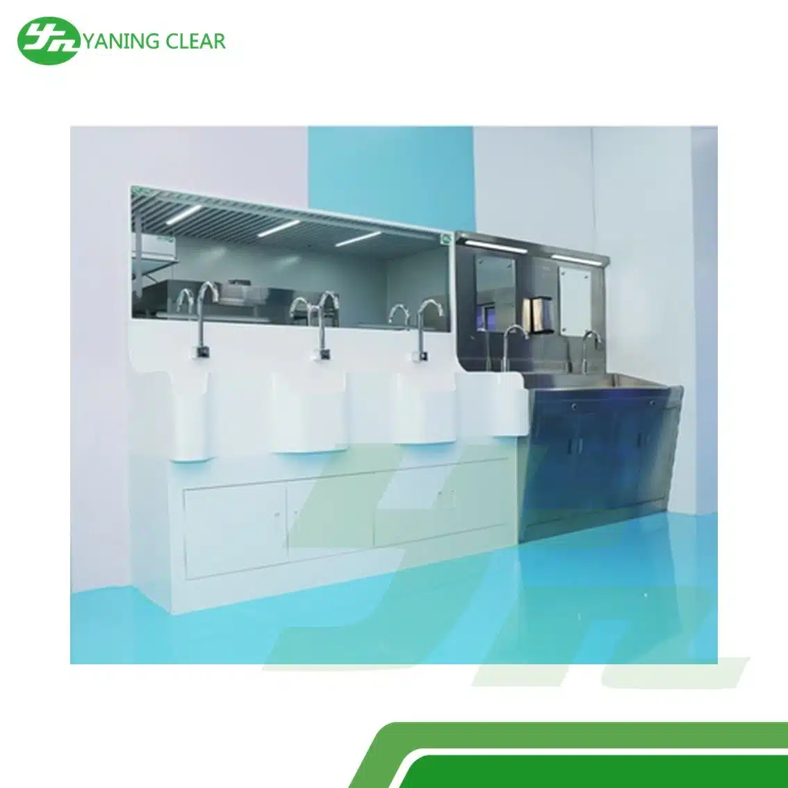 Hospital Foot Operated Hand Wash Sink Stainless Steel 304 Maretial With Soap Box (3)