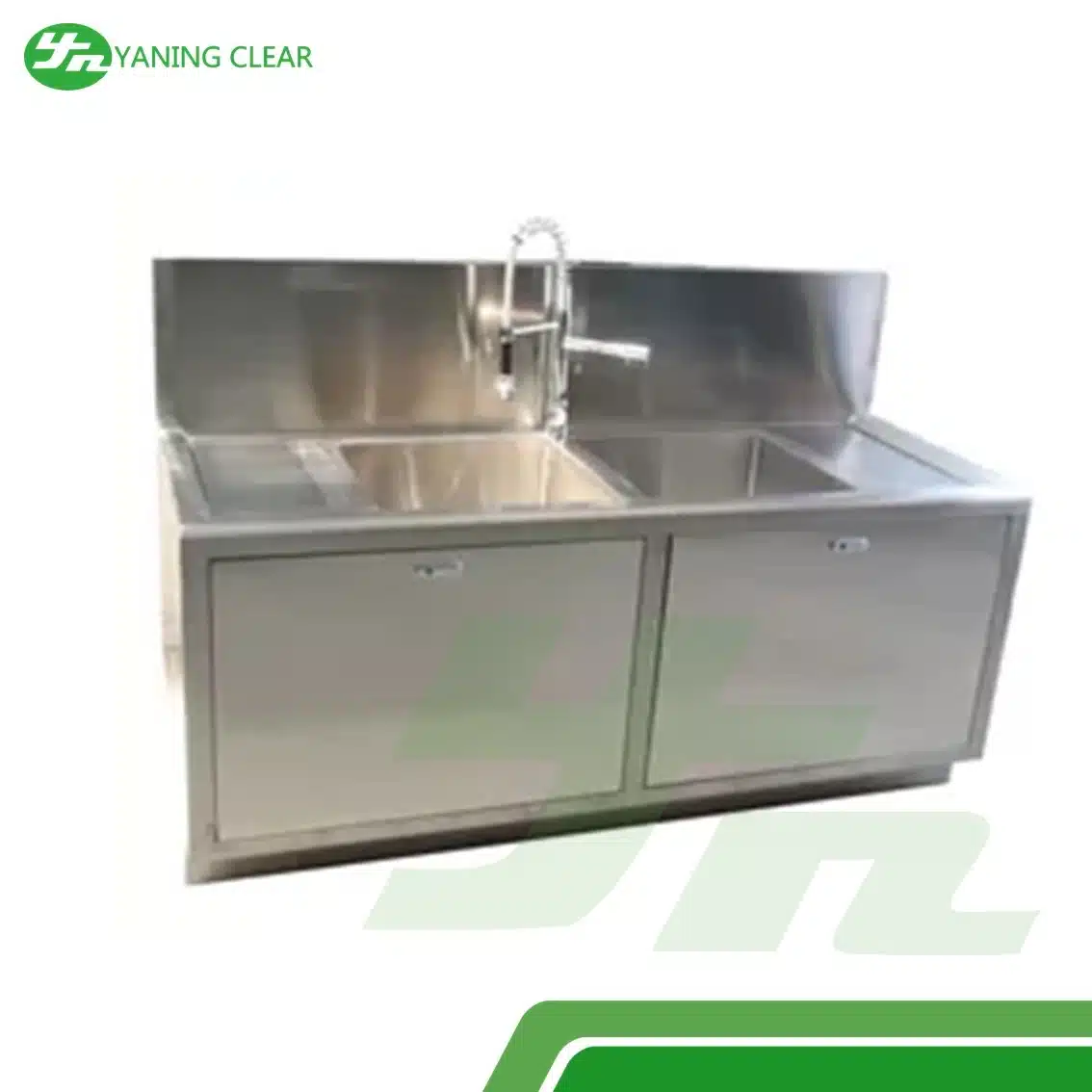 Hospital Stainless Steel Hand Wash Sinks 360 Degree Rotation And Stretchable Taps (1) Scrub sink cuci tangan stainless steel keran putar 360° fleksibel untuk rumah sakit