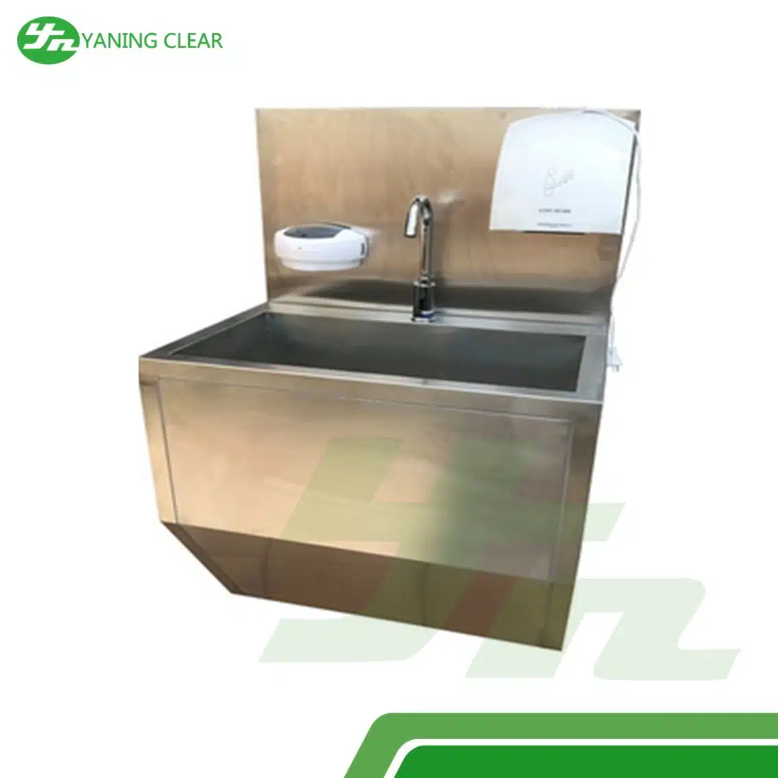 One Person Stainless Steel Medical Hand Wash Sink With Hand Dryer For Food Industry (2)