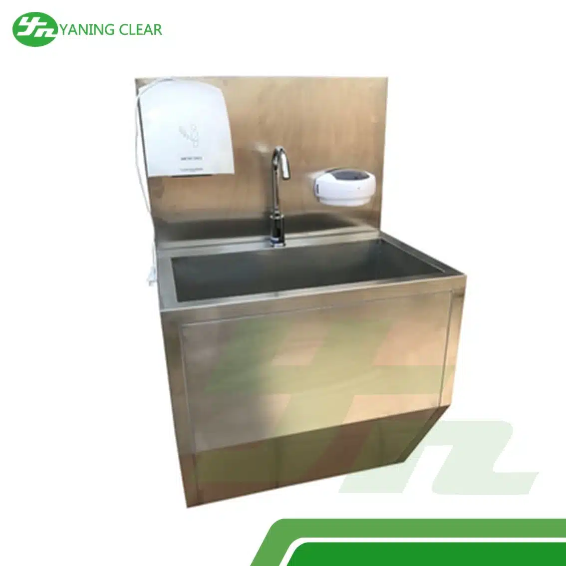 One Person Stainless Steel Medical Hand Wash Sink With Hand Dryer For Food Industry (3)