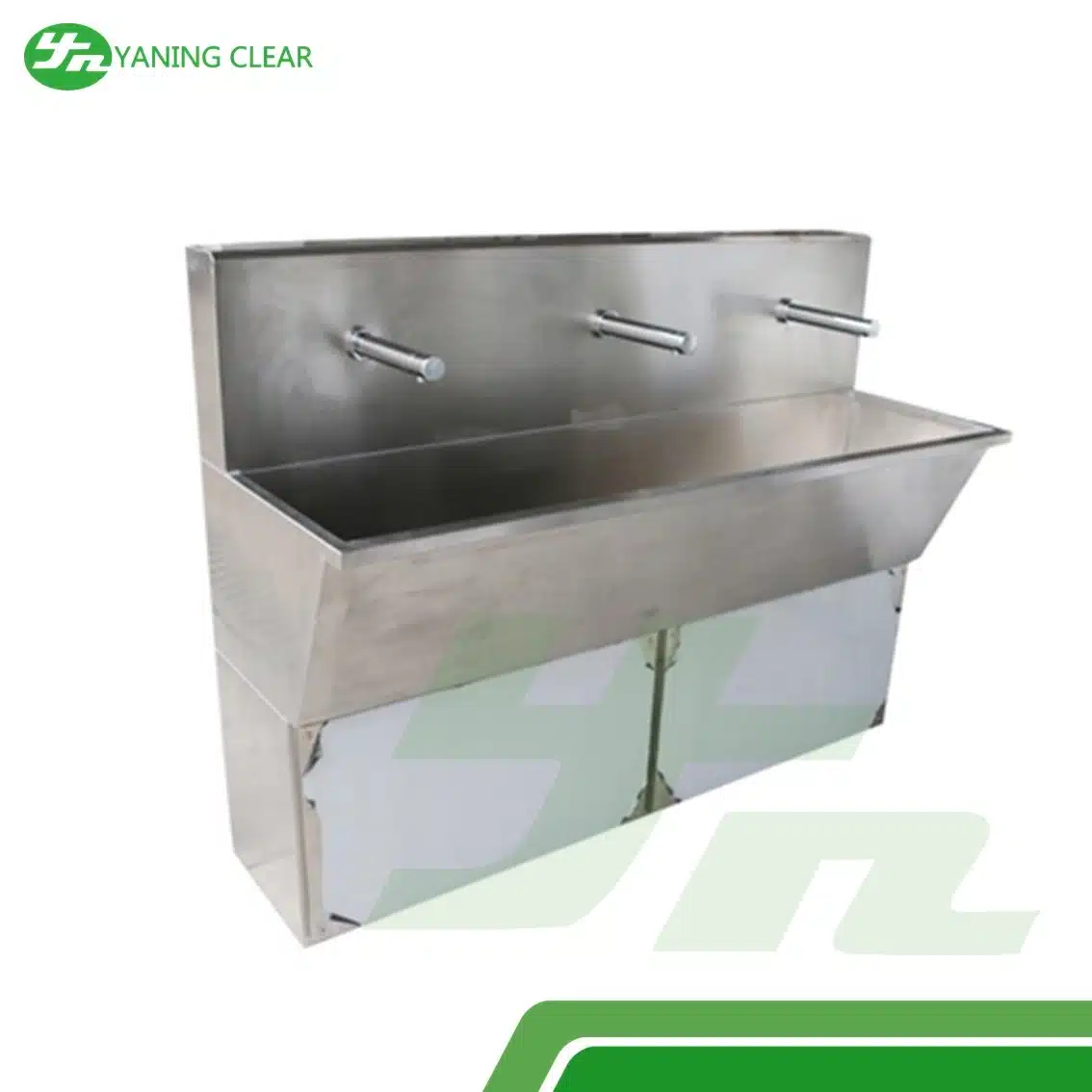 Rust-proof Hand Washing Surgical Scrub Sink Stainless Steel Material with Sensor Faucet for Hospital (4) Scrub sink cuci tangan stainless steel berkeran sensor otomatis untuk rumah sakit
