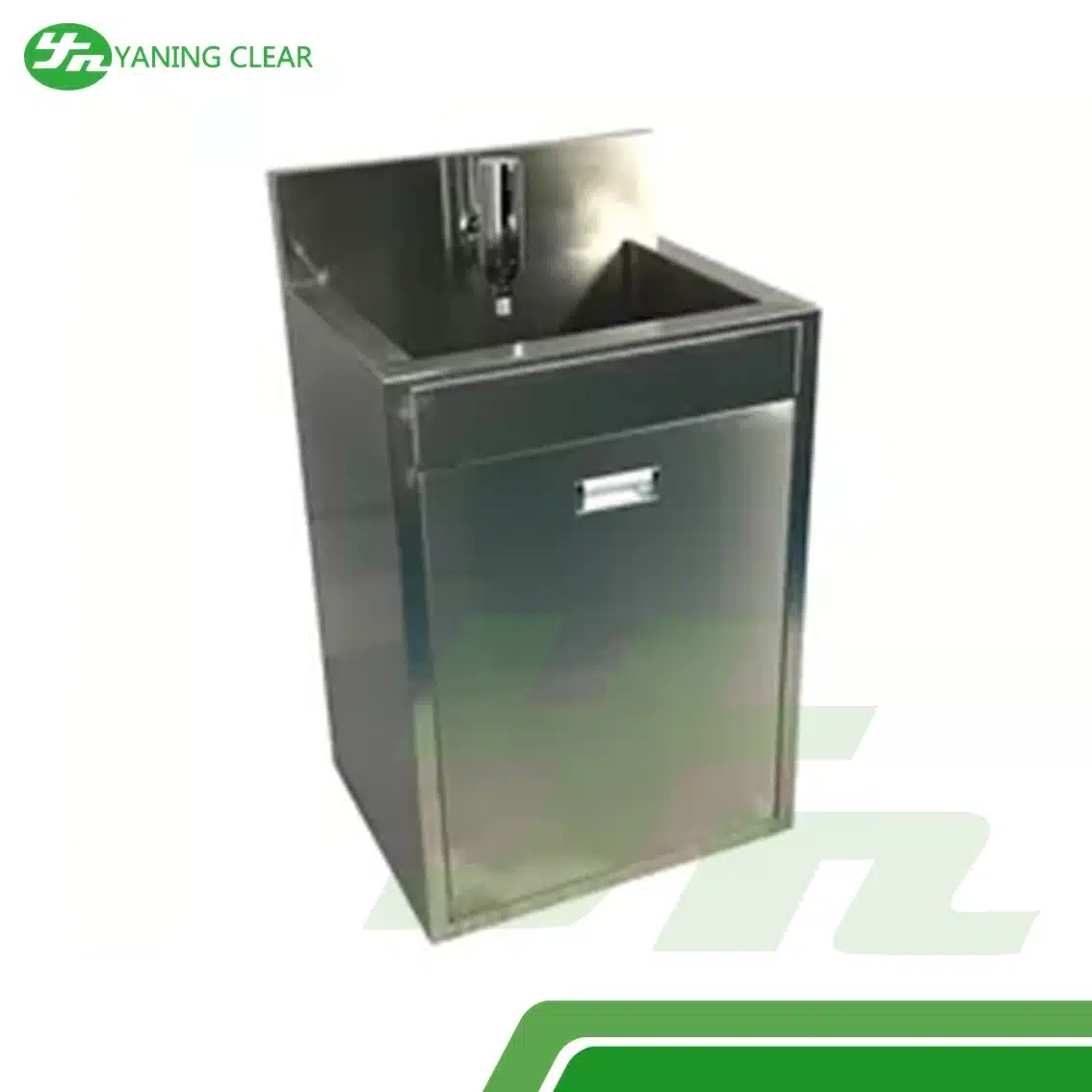 Single Person Use SS Medical Hand Wash Sink with Splash - Proof Sensor (4) Scrub sink cuci tangan berkeran sensor otomatis kapasitas satu orang untuk rumah sakit