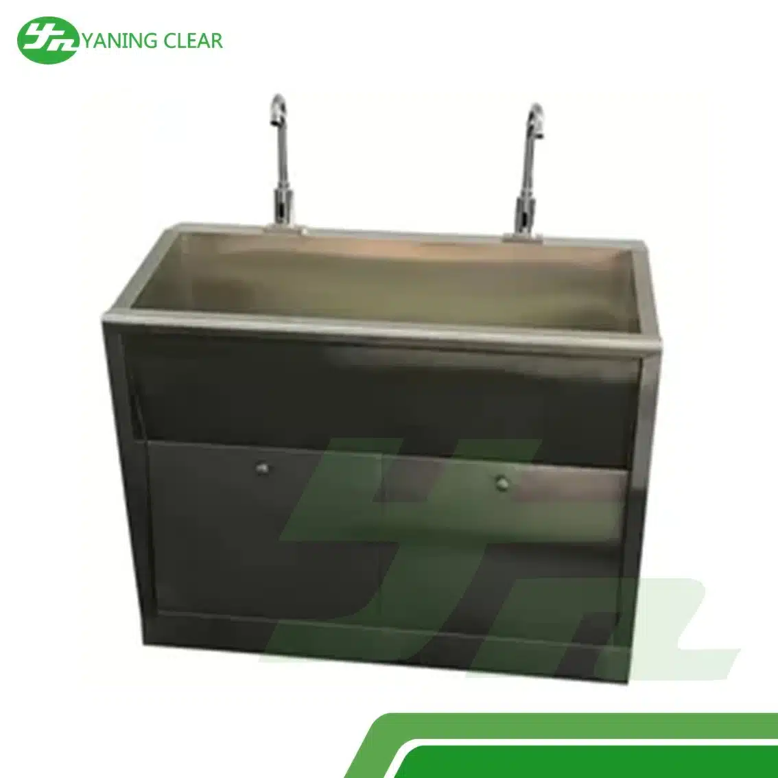 Stainless Steel Double Hand Wash Sink With Water Heating Device Sensor Station (3)