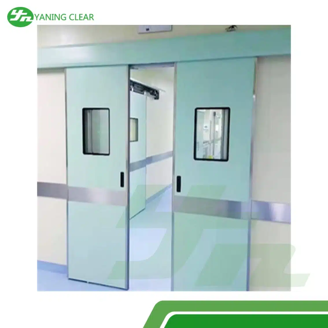 YANING Automatic Sensor Swing Operating Room Door Airtight Sliding Hospital Door (2) Pintu cleanroom berkeran sensor otomatis kedap udara untuk rumah sakit