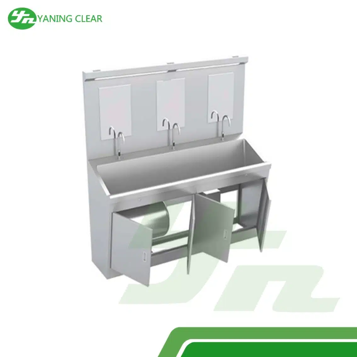 YANING Multi-function Laboratory Hand Free Stainless Steel Hand Wash Sink Scrub Station (2)