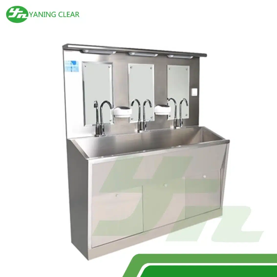 YANING Multi-function Laboratory Hand Free Stainless Steel Hand Wash Sink Scrub Station (3)