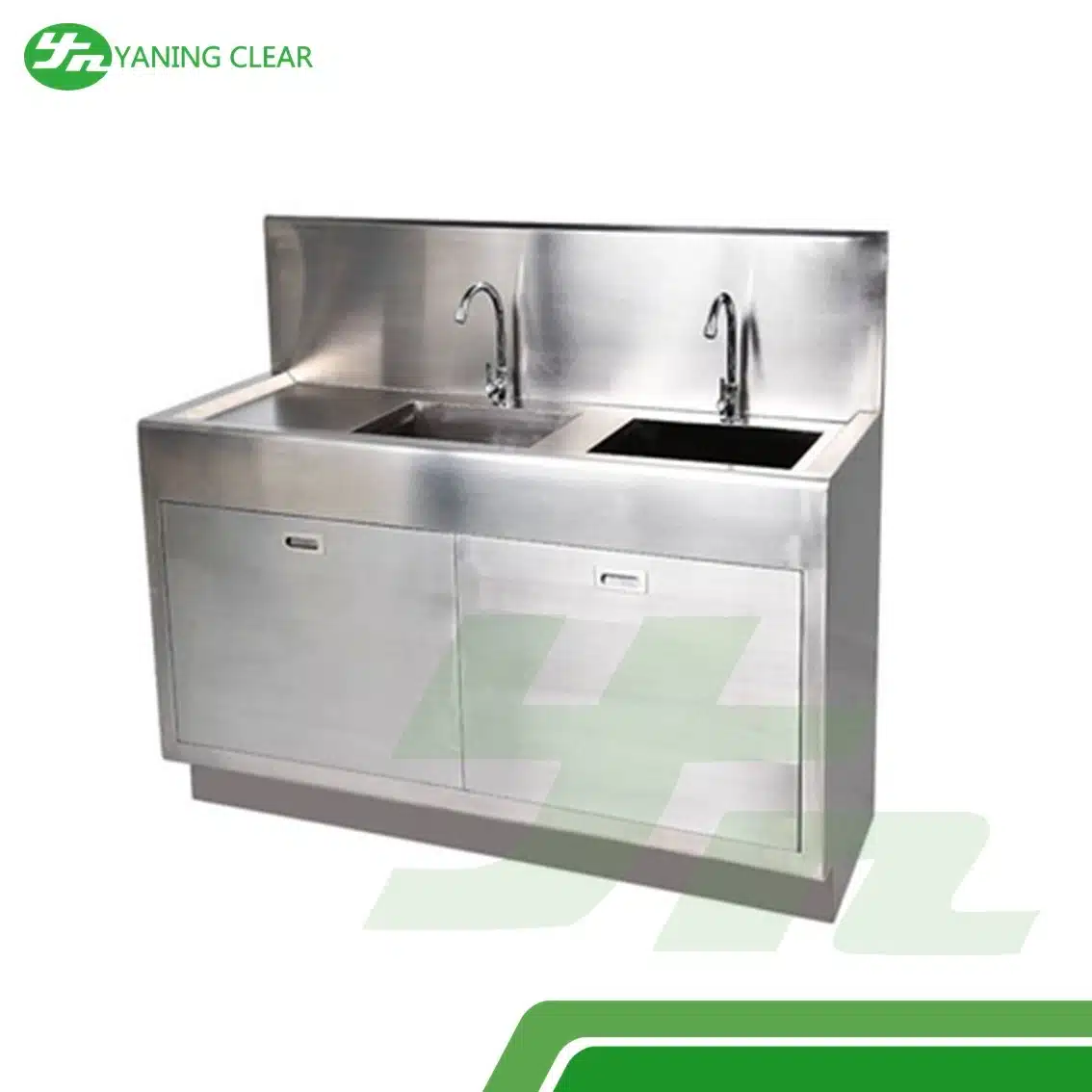 YANING Stainless Steel Foot Knee Pedal Infrared Sensor Water Control Surgical Medical Scrub Sink For Hospital Clinic OT (3)