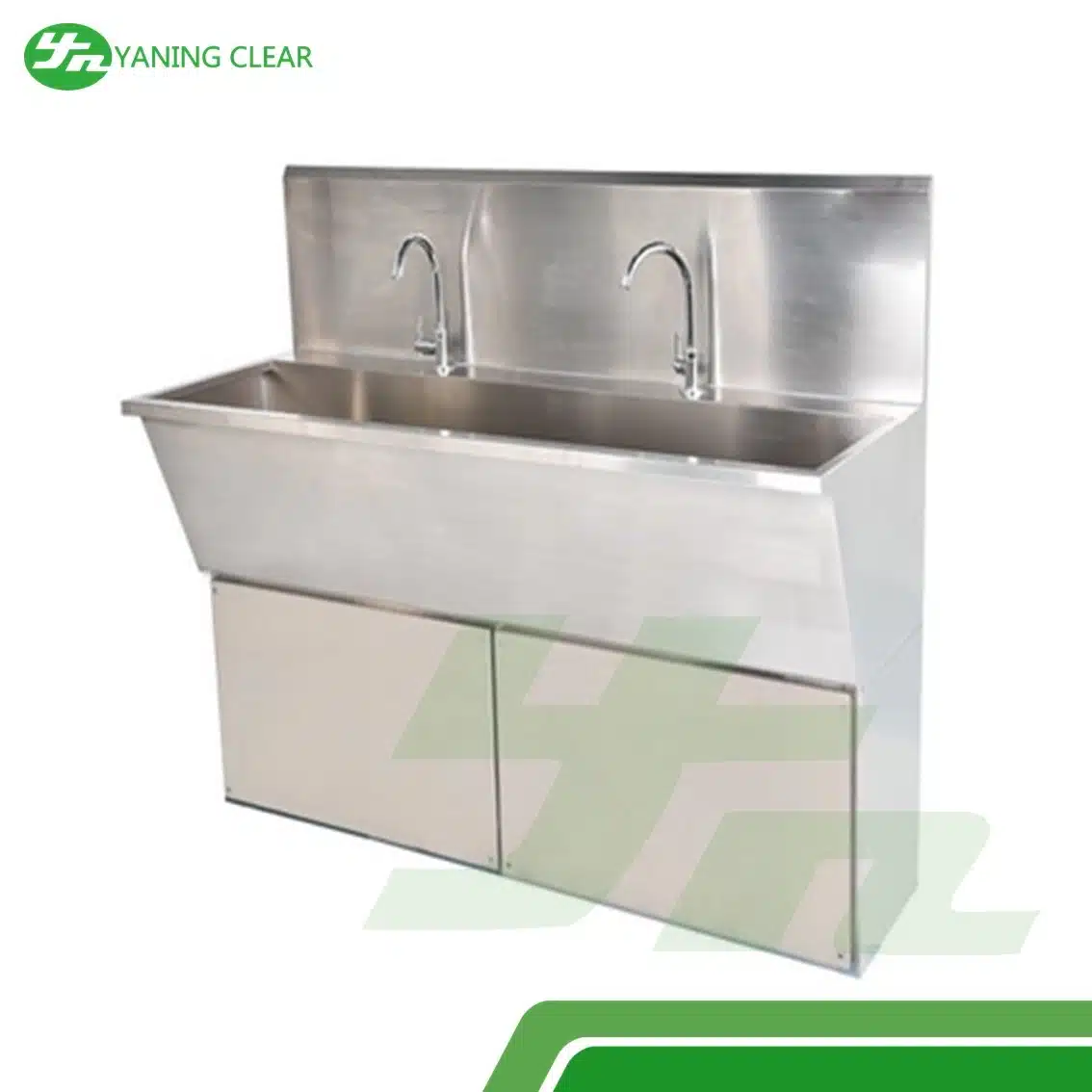 YANING Stainless Steel Foot Knee Pedal Infrared Sensor Water Control Surgical Medical Scrub Sink For Hospital Clinic OT (4)