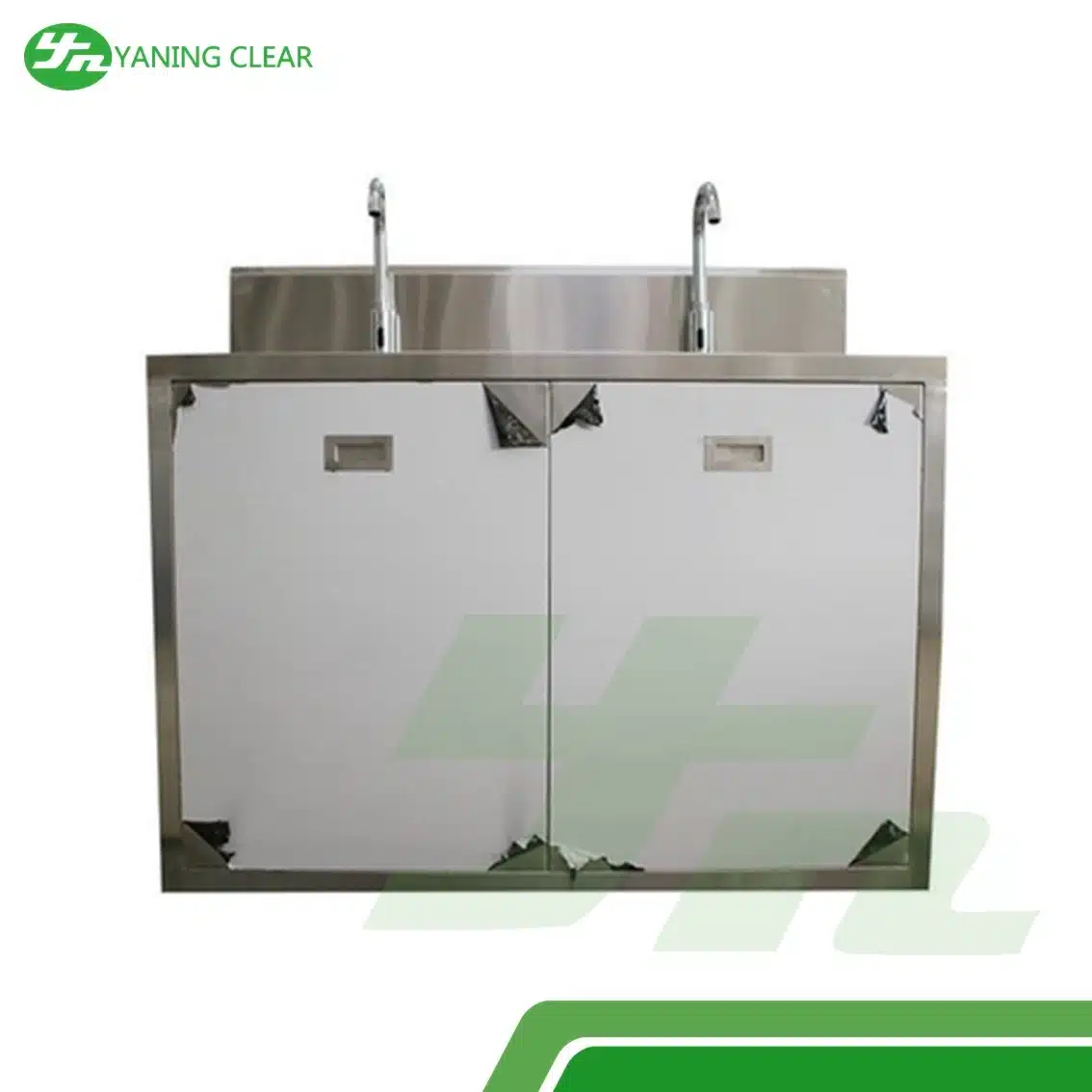 YANING Stainless Steel Foot Knee Pedal Infrared Sensor Water Control Surgical Medical Scrub Sink For Hospital Clinic OT (6)