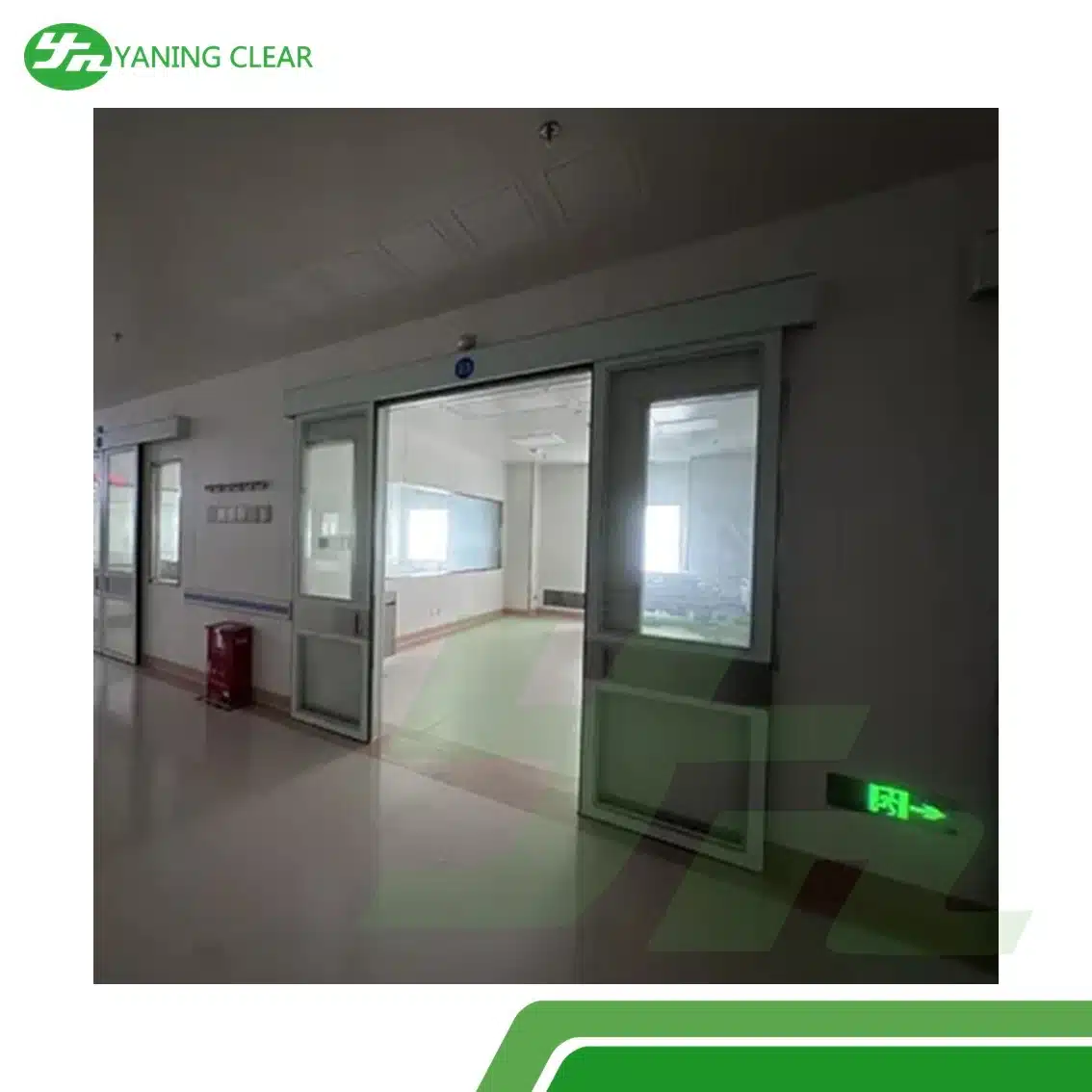 Yaning MOT Solution Customized Medical Airtight Automatic Sliding Door Swing Open Style Lock Operation Theatre Sliding Door (1)