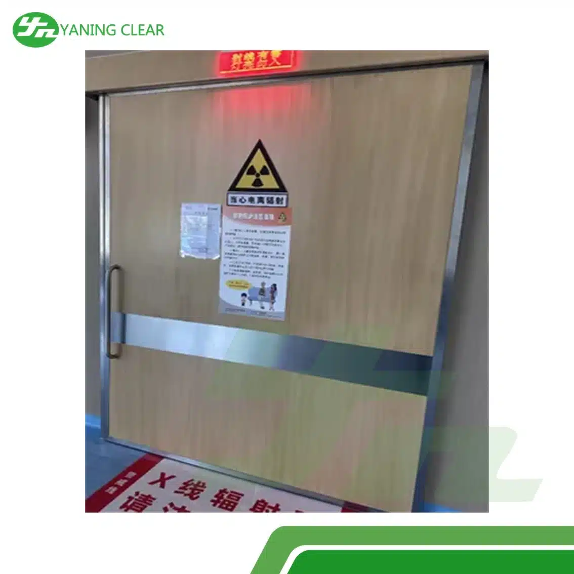 Yaning MOT Solution Customized Medical Airtight Automatic Sliding Door Swing Open Style Lock Operation Theatre Sliding Door (3)