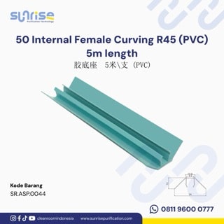 50 Internal Female Curving R45 (PVC) 5m length Small aksesories_sandwichpanel_internal_curving_pvc